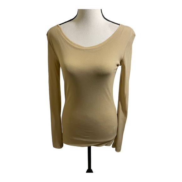 Beulah top long sleeve beige size Small/Medium. - Picture 2 of 10